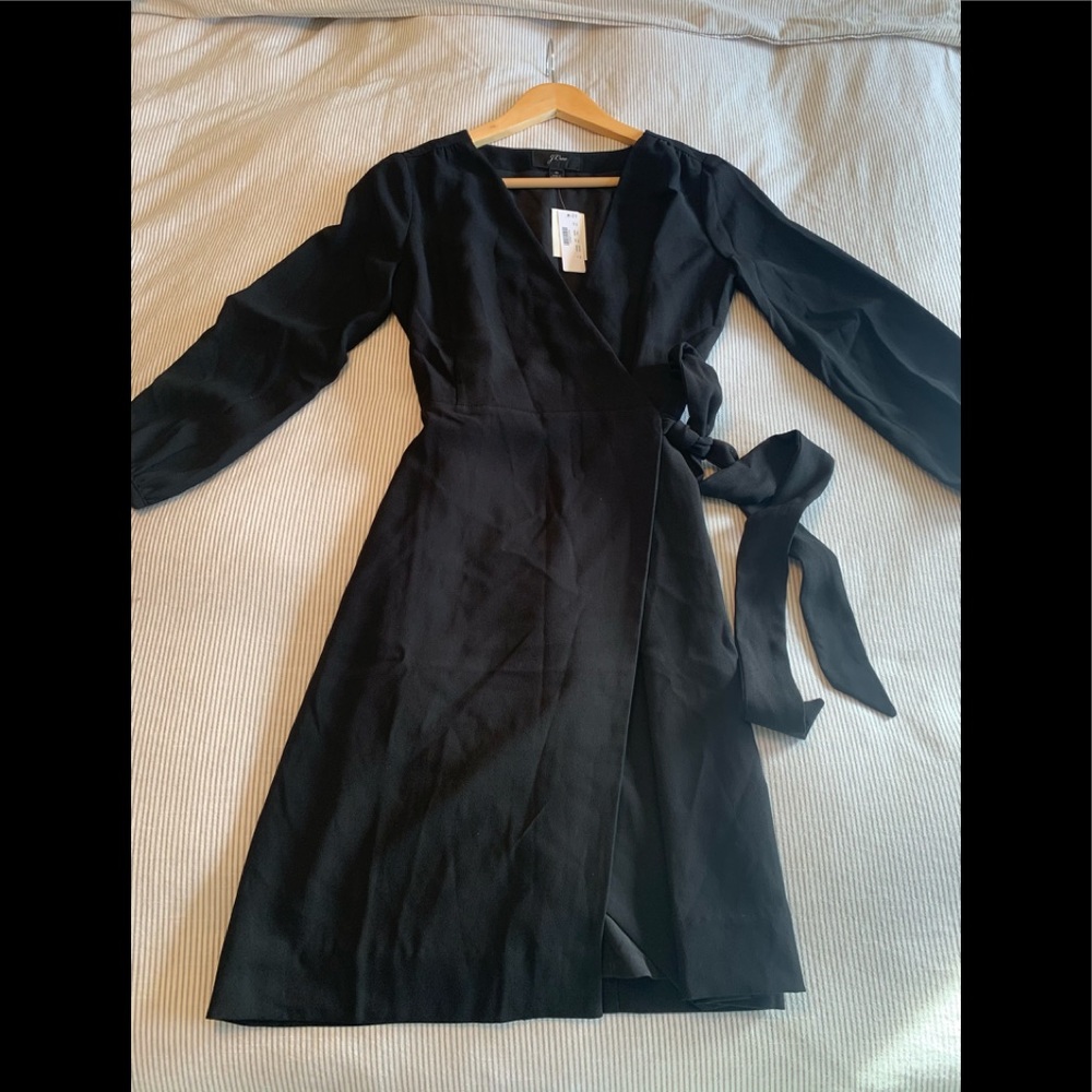J. Crew Black Long Sleeve Dress